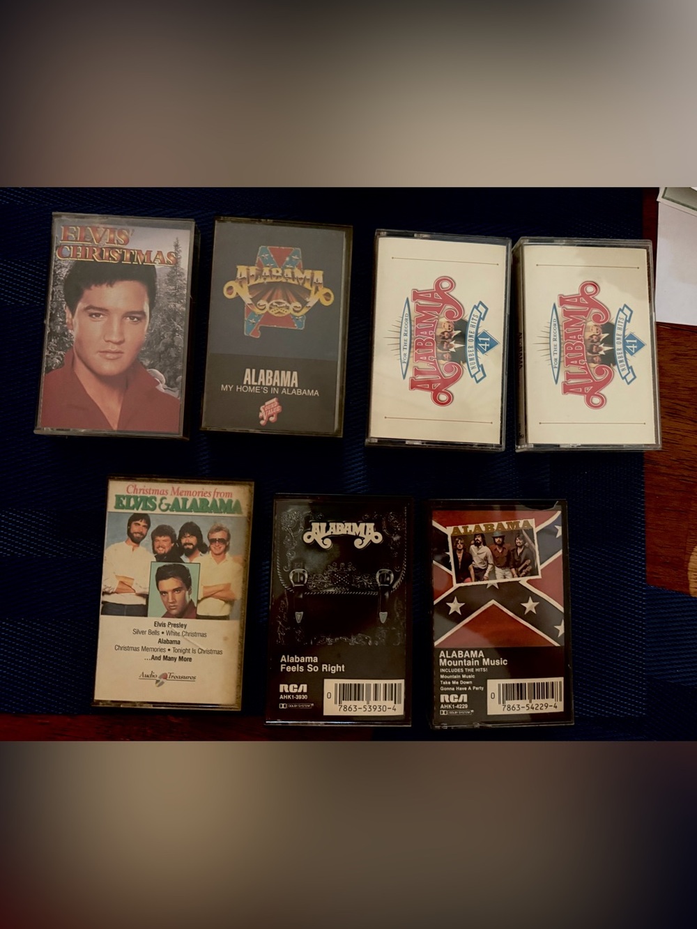 Christmas Elvis & Alabama Cassette Tape Lot of 6 pcs